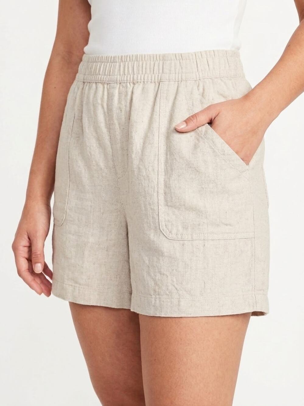 NWT Old Navy High Waisted Linen Shorts 3.5" Inseam Size Large